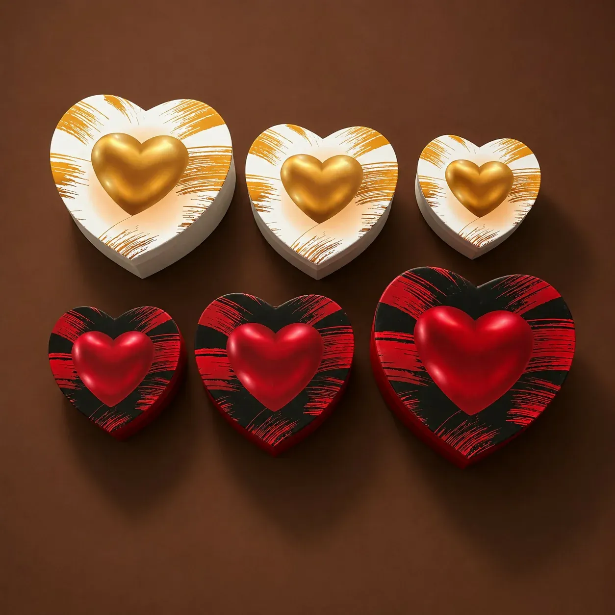 Heart Shape Nested Gift Box Set of 3 for Gifts & Hampers (Color May Vary) - Detailed Feature View 2