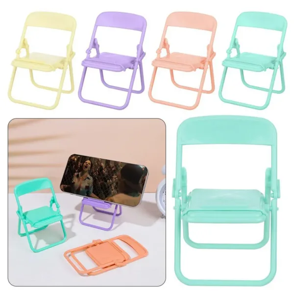Chair-Shaped Mobile Stand – Compact Phone Holder for Home & Office