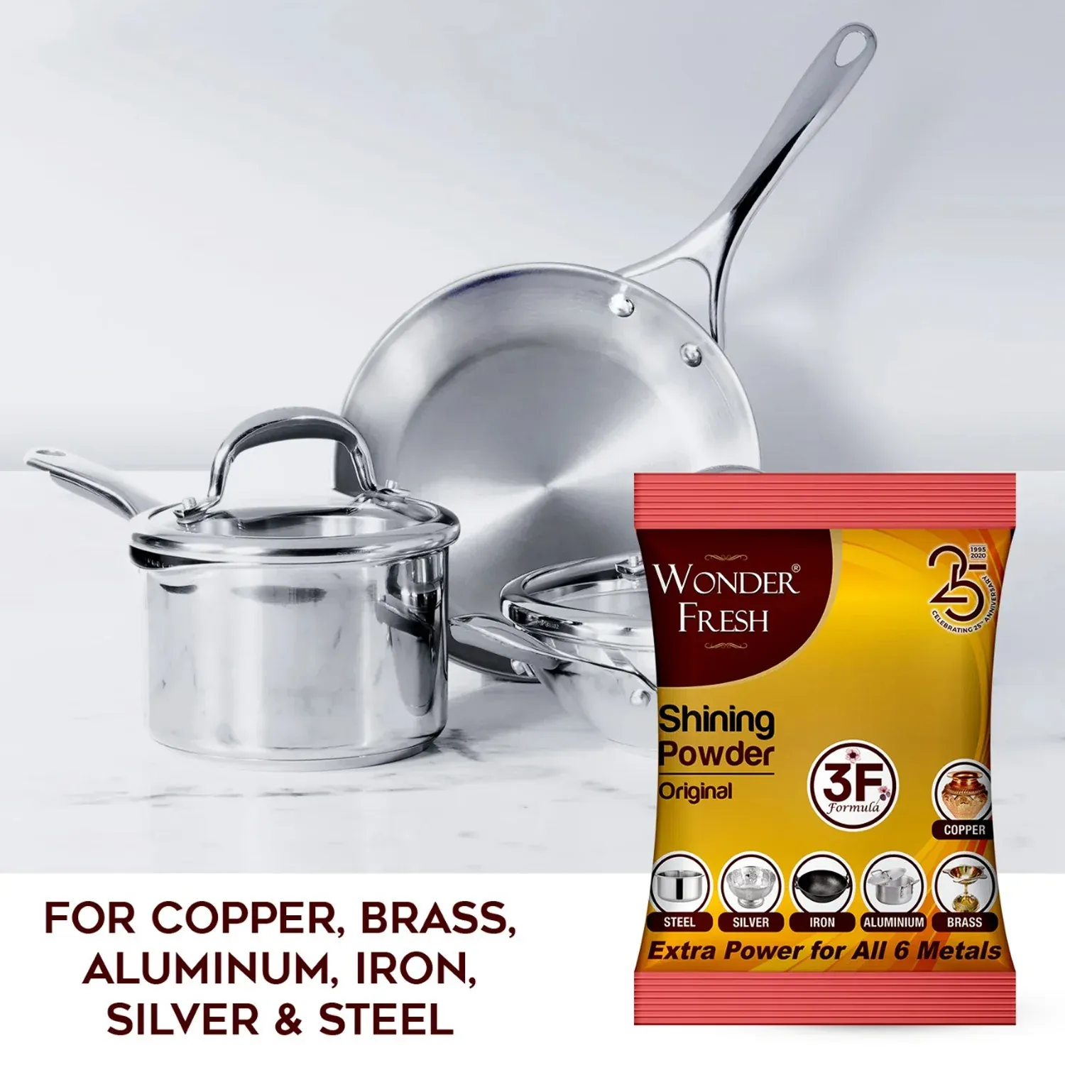 Shining Powder 200 GM - Cleans & Polishes Copper, Brass, Silver & More - Detailed Feature View 7