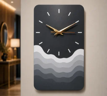 Modern Minimalist Wave Wall Clock | Silent Decorative Wall Clock for Living Room, Bedroom & Office