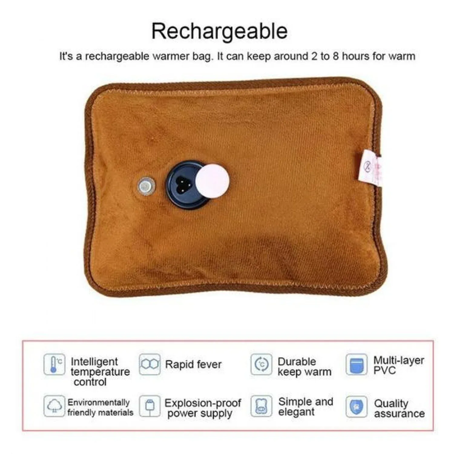 Electric Heating Pad – Rechargeable Pain Relief | Velvet Wellness - Detailed Feature View 5