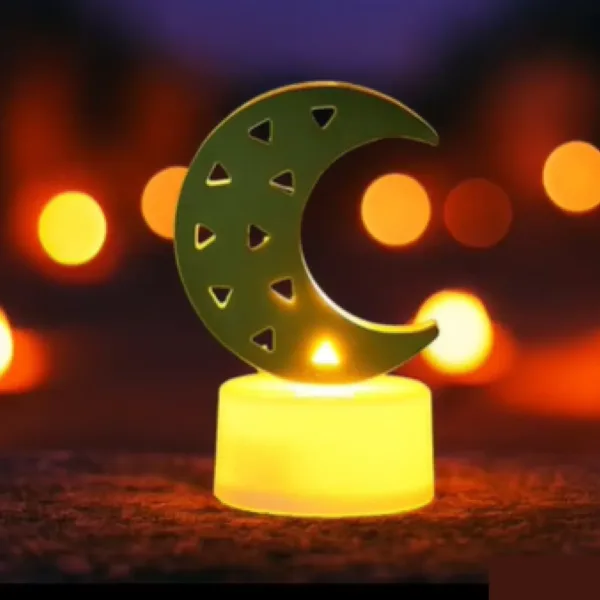 Decorative Moon Shaped Flameless LED Candles (12 Pc)