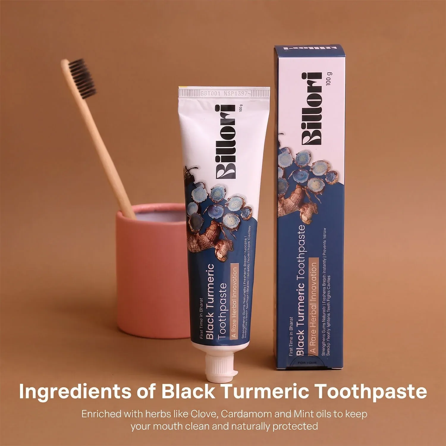 Billori Black Turmeric Herbal Oral Care Toothpaste (100g) - Buy Minimum 2 Or Above Get 1 Free - Detailed Feature View 3