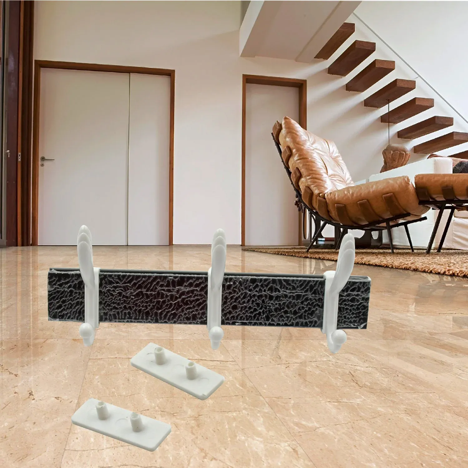 Wall Mounted Coat Rack – 6 Hooks for Entryway & Bedroom | GlimmerHome - Detailed Feature View 5
