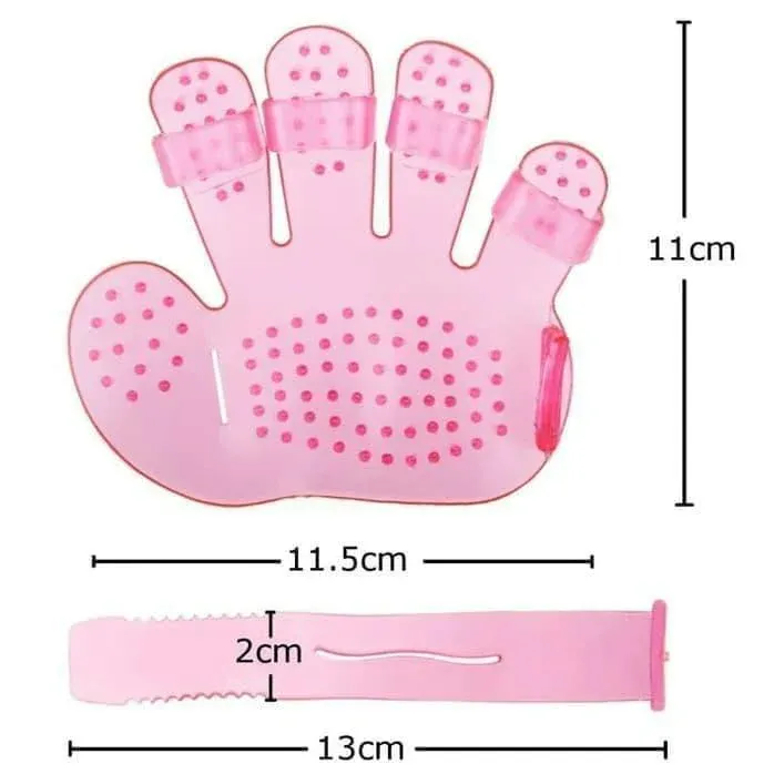 Rubber Pet Cleaning Massaging Grooming Glove Brush - Detailed Feature View 6