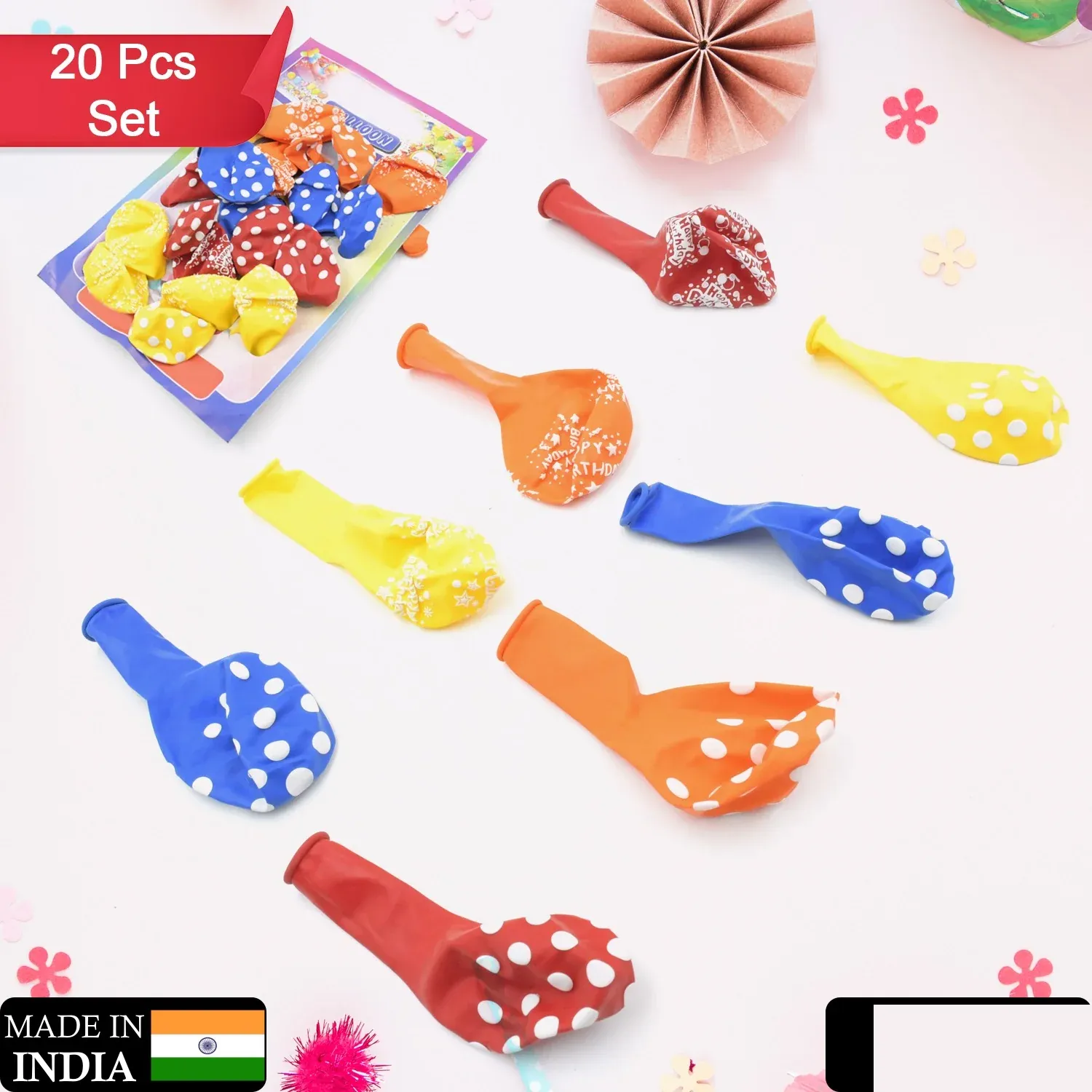 Party Balloons – Multicolor Latex, 20 Pcs Set | Play & Move - Detailed Feature View 1