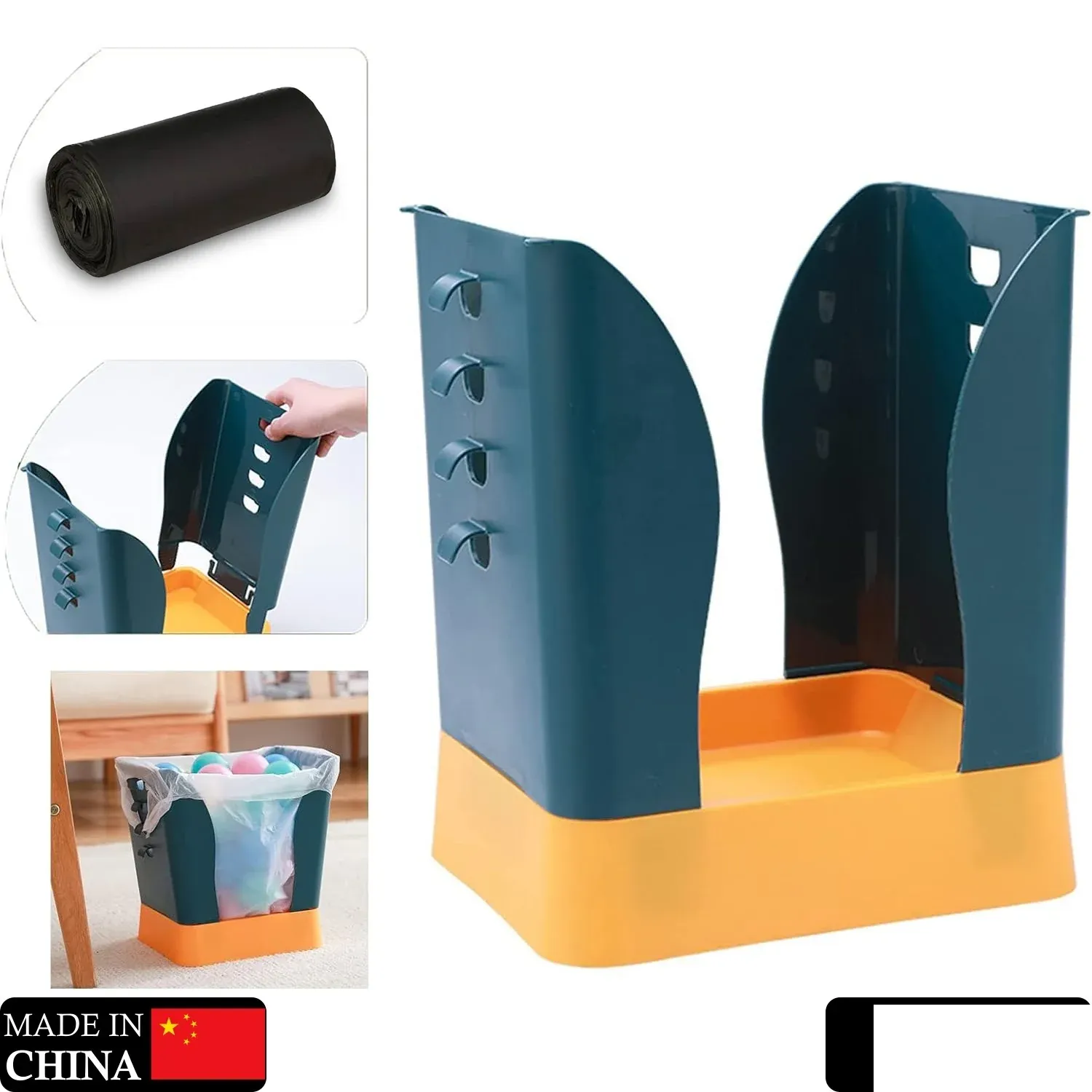 Expandable Waste Bin – Compact & Portable | Velvet Wheels - Detailed Feature View 1