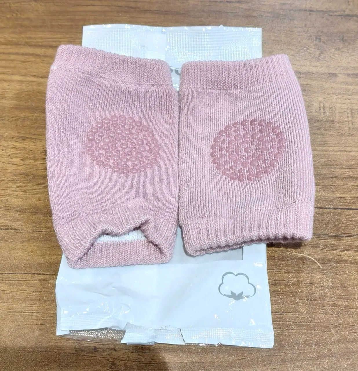 Toddler Knee Protectors – Pink Wool Knit Leg Warmers - Detailed Feature View 6