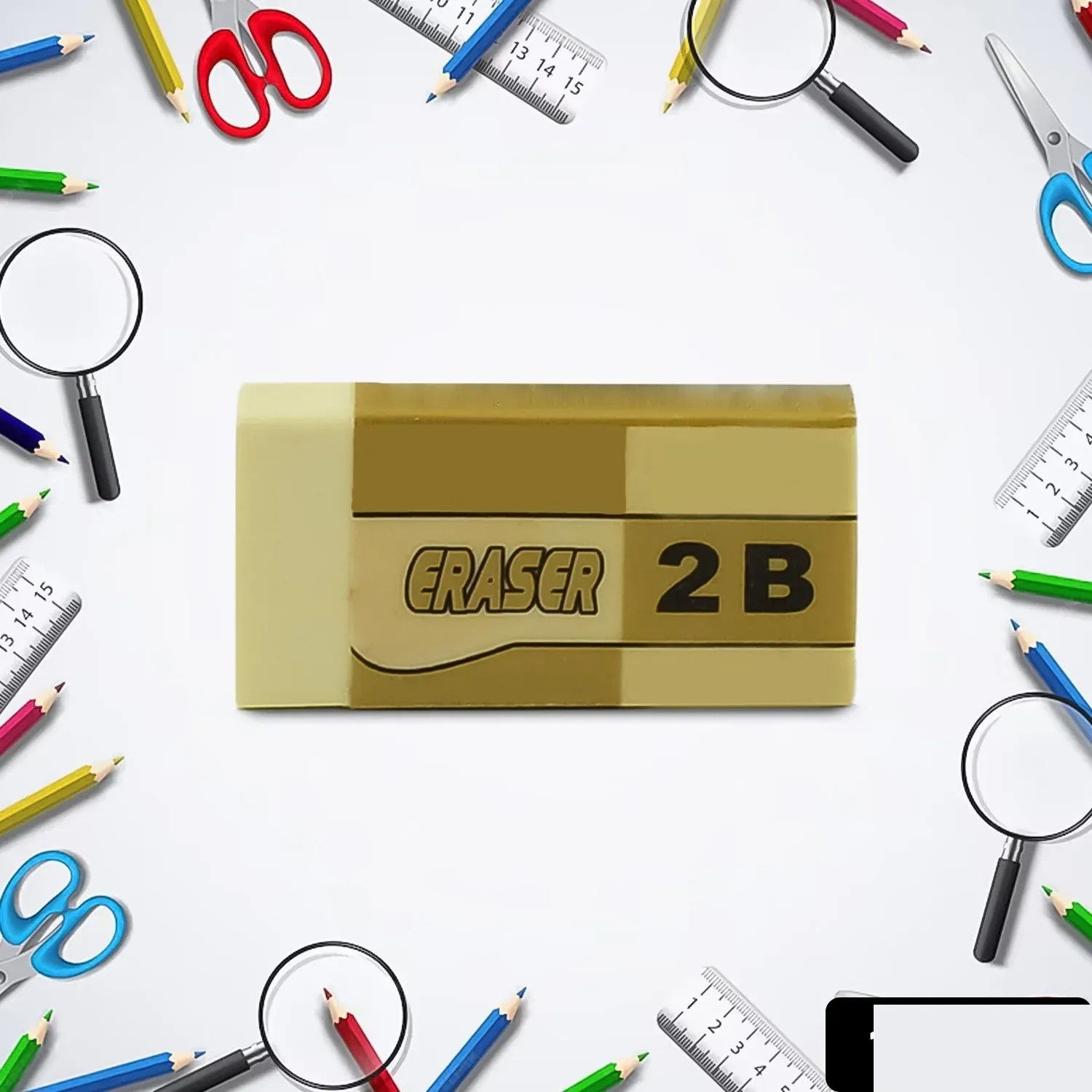 Fancy Kids Eraser – Stylish Mix Designs for School | Writezo - Detailed Feature View 1