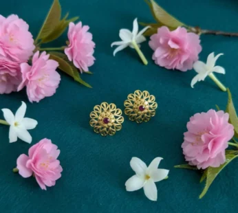 Stylish Gold Finish Traditional Jhumka | Festive Wear Earrings