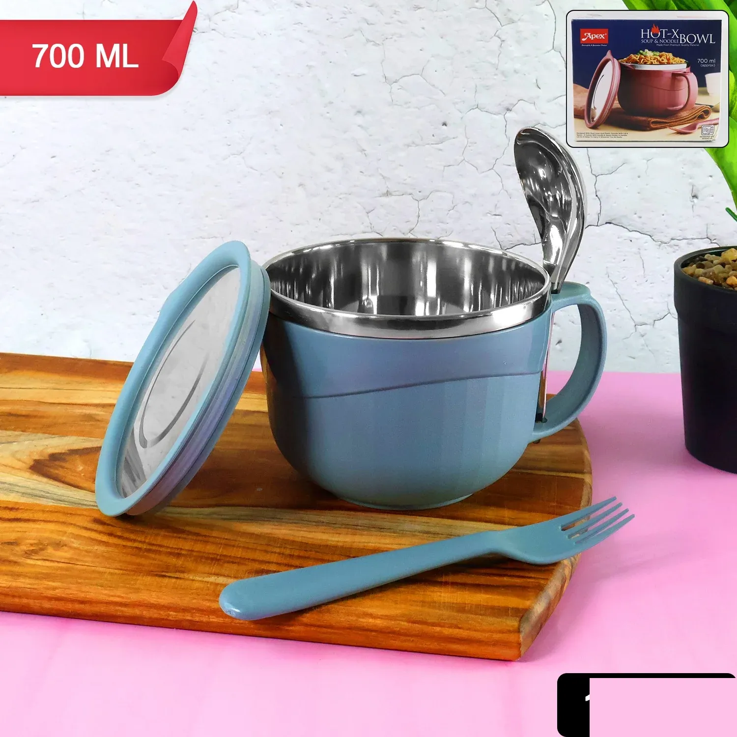 Insulated Soup & Noodle Bowl 700ML – Keep Meals Hot On-The-Go - Detailed Feature View 1