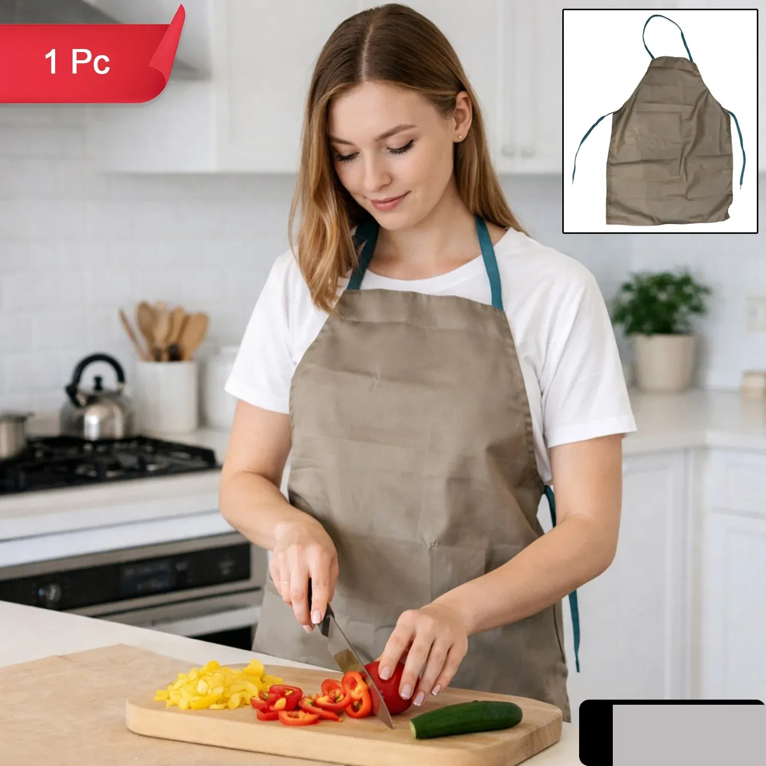 Cooking Apron – Full Coverage & Adjustable Multipurpose Kitchen Apron - Detailed Feature View 1