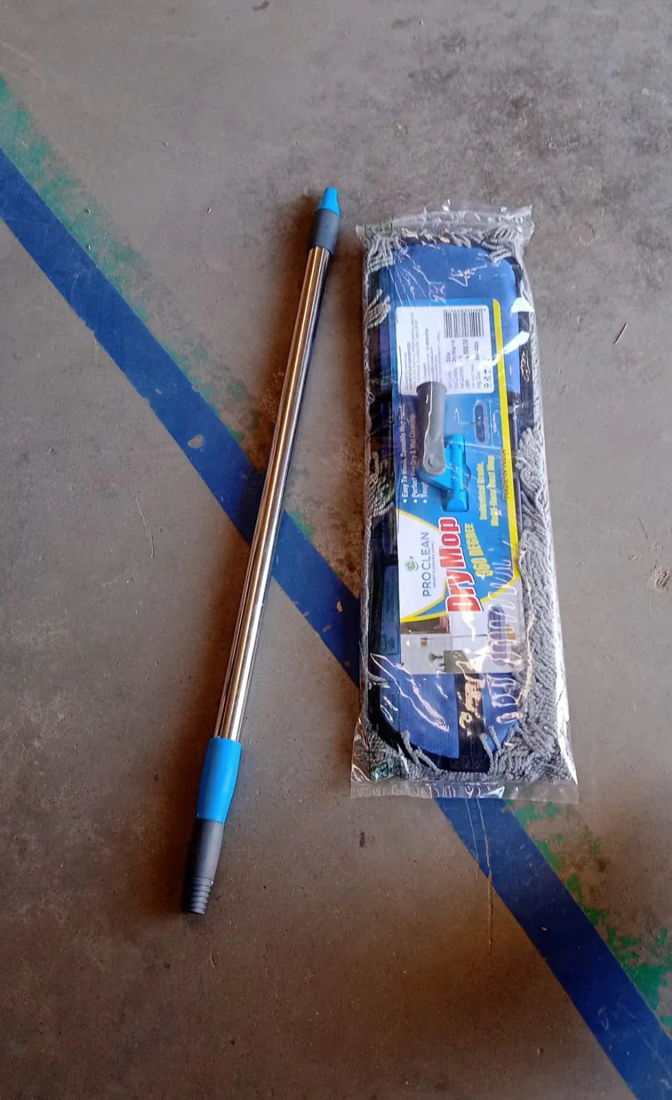 Wet & Dry Cotton Pad Floor Mop with Long Aluminium Handle - Large - Detailed Feature View 6