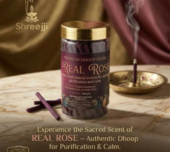 Shreeji Real Rose Premium Dhoop Sticks 100G – Natural & Long-lasting