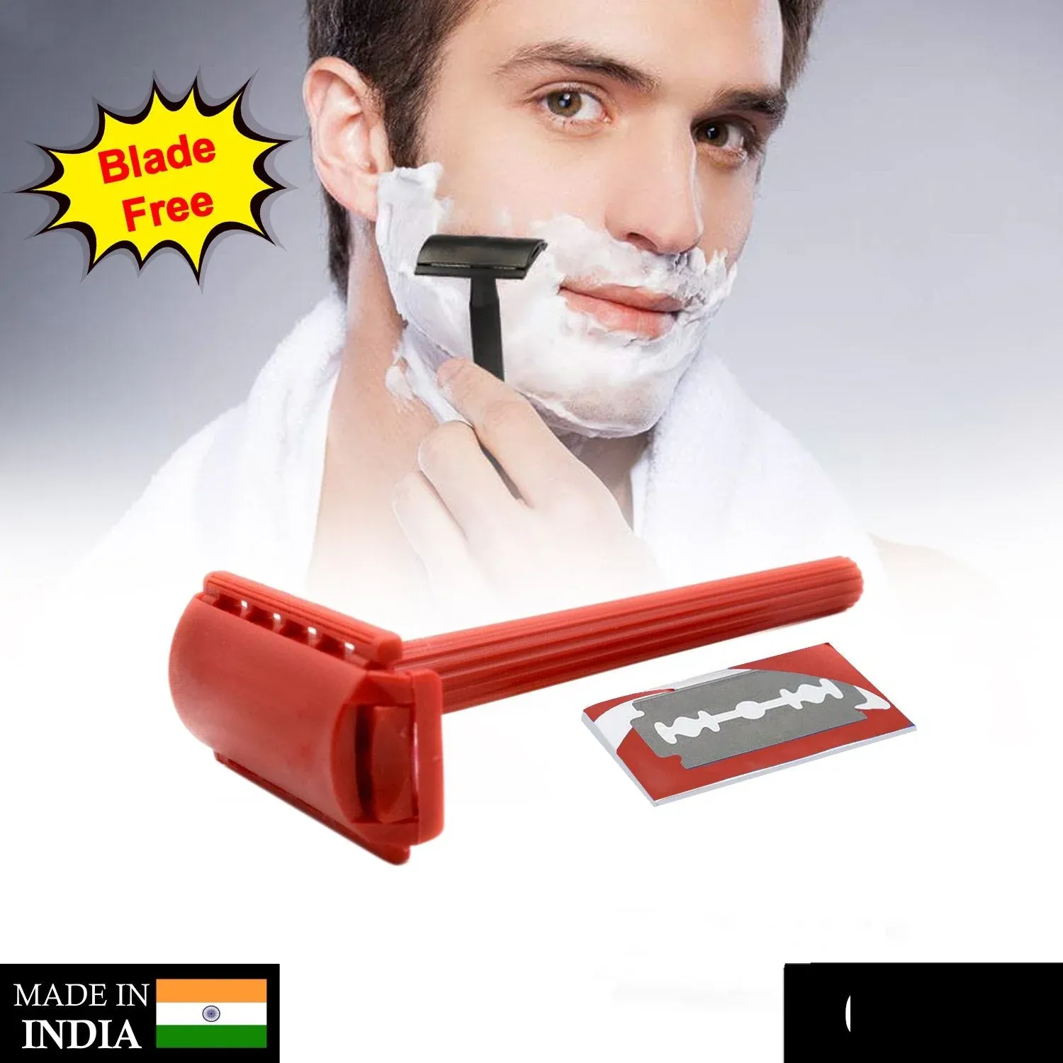 Shaving Razor for Men – Smooth Shave with Plastic Grip | BraveVault - Detailed Feature View 1