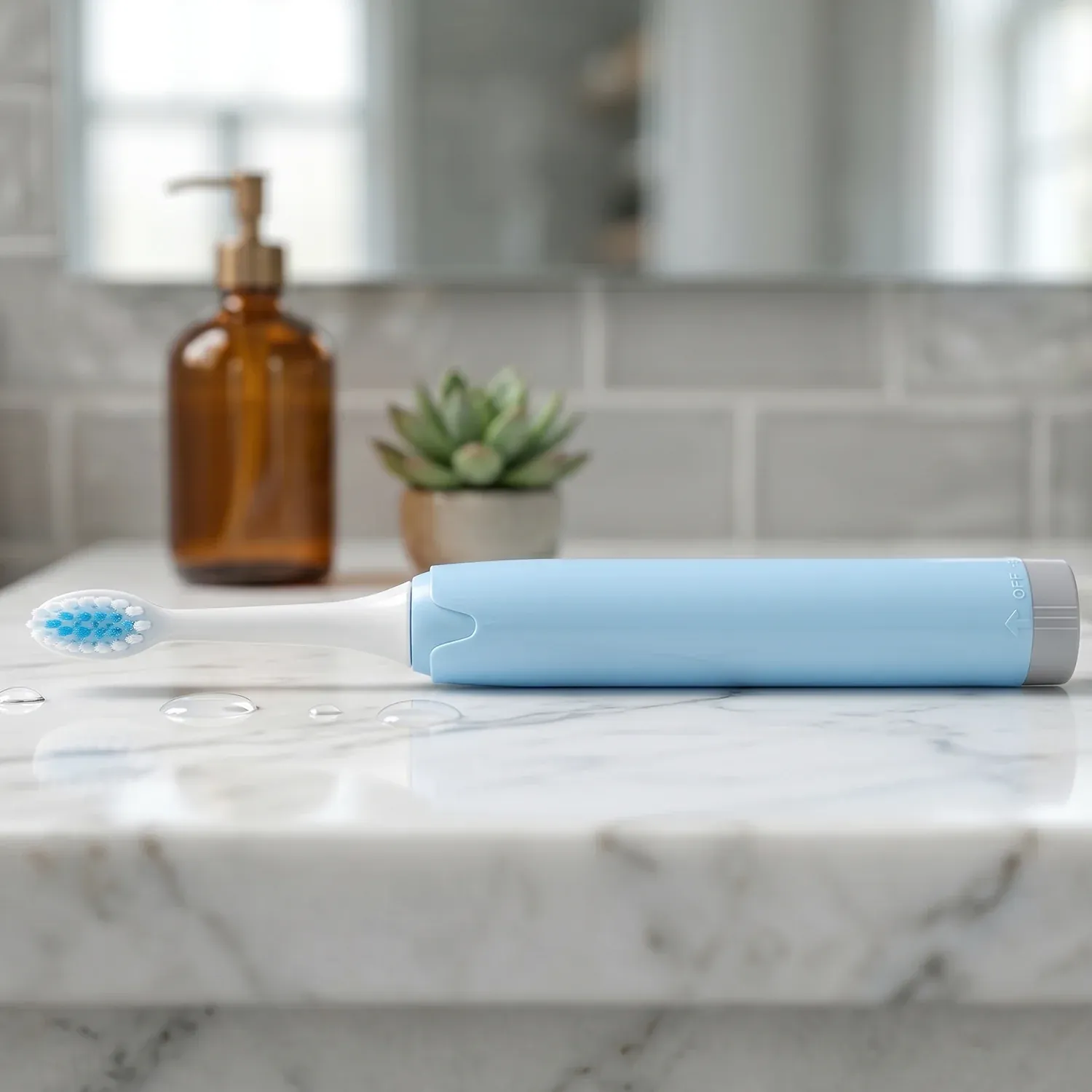 Electric Sonic Toothbrush with Extra Head & 2 AA Batteries - Detailed Feature View 7