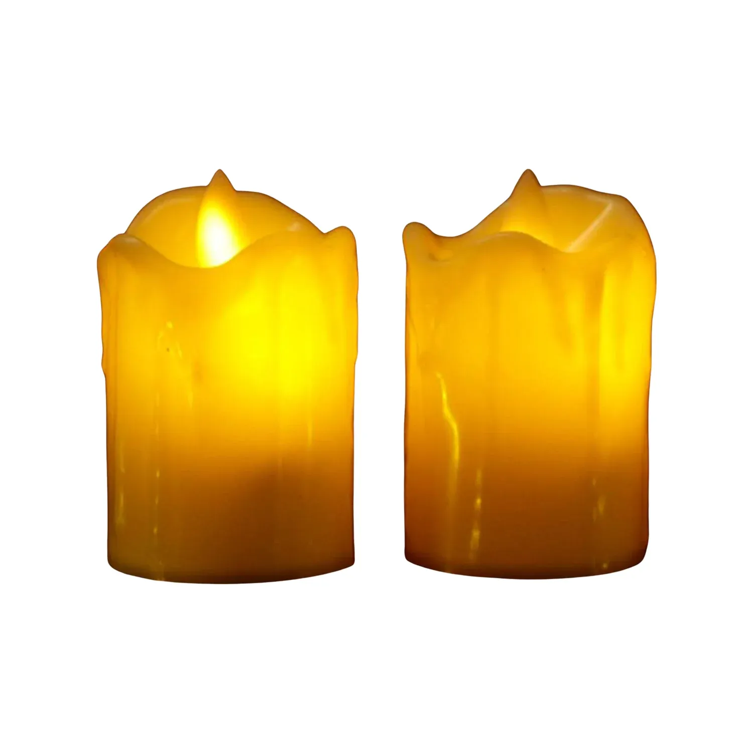 Flameless LED Candles – 24pc Multicolor Melted Design | Fresova - Detailed Feature View 4