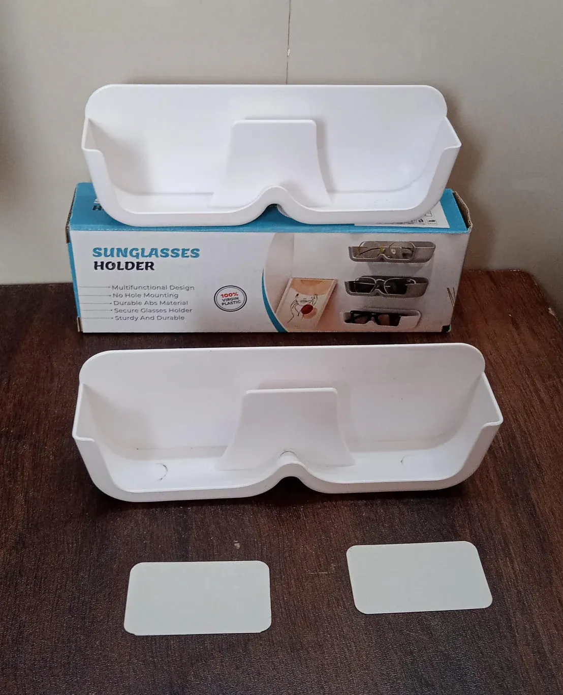 Sunglass Wall Organizer 2 Pc Set with Adhesive Stickers - Space Saving - Detailed Feature View 7
