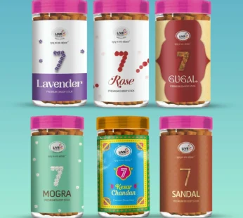 Premium Dhoop Stick Combo – 6 Fragrances for Soothing Aromas
