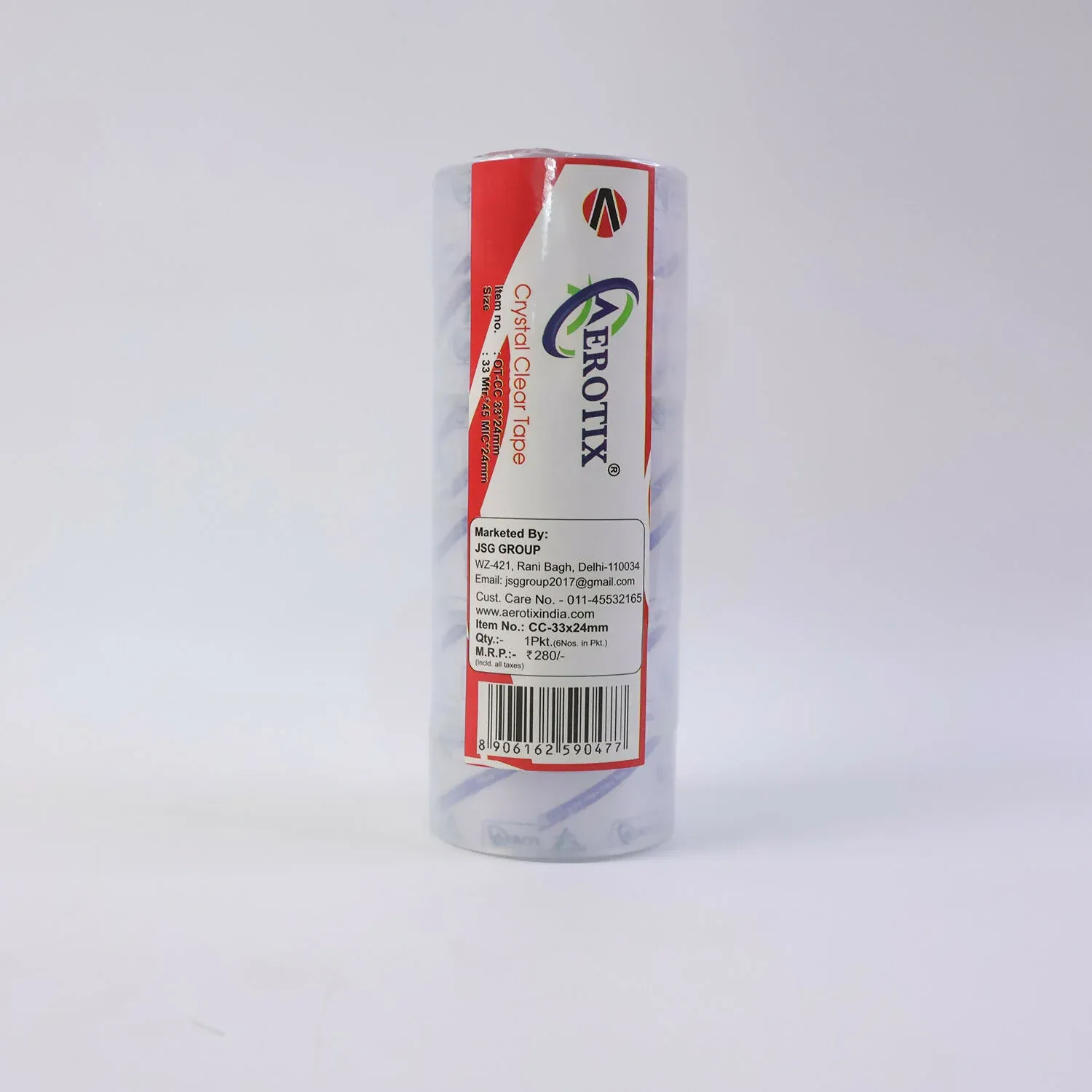 Crystal Clear Cello Tape Rolls - 33x24mm, 6 Pack - Detailed Feature View 3