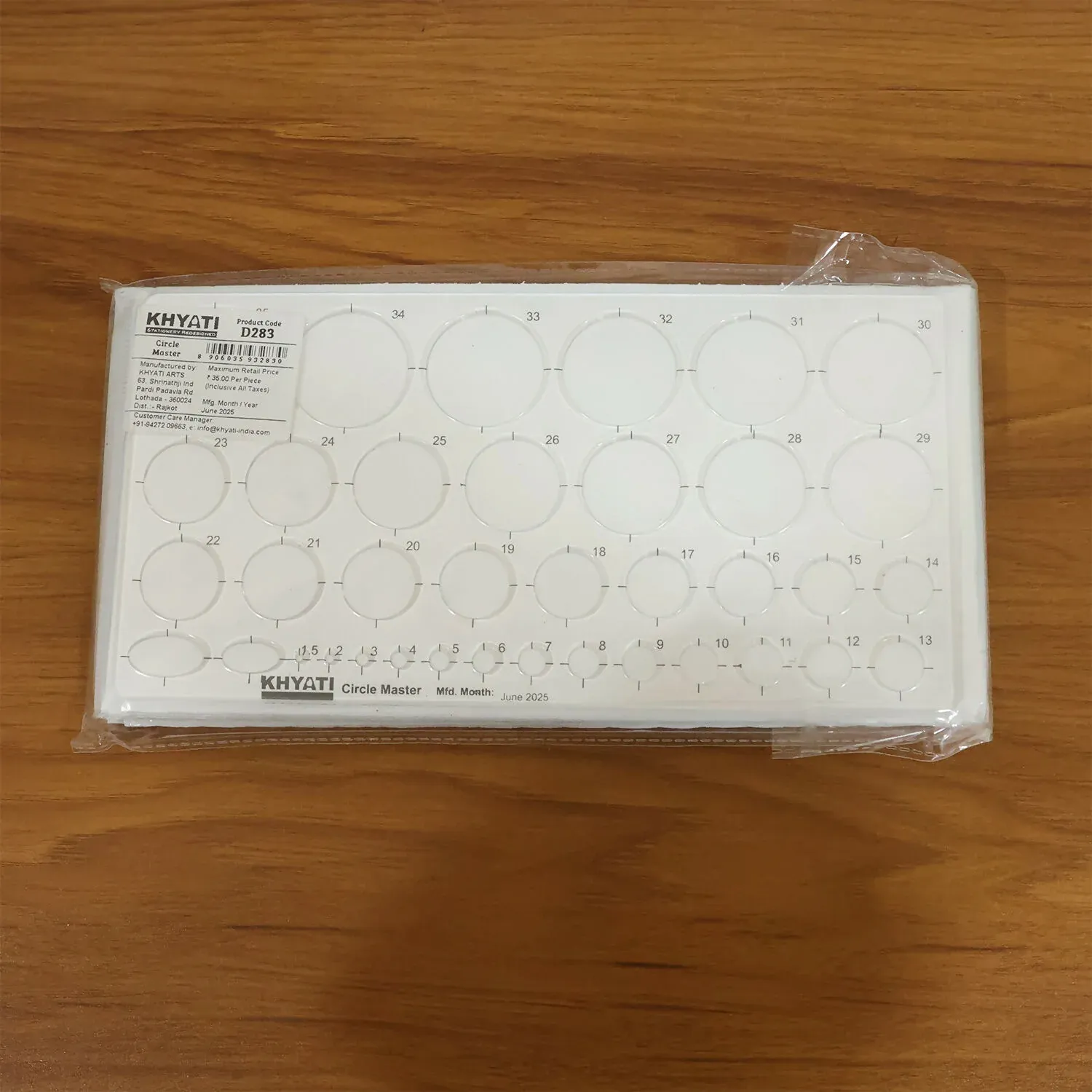 Plastic Circle Master Drawing Template Set of 10 for Precise Drafting - Detailed Feature View 5