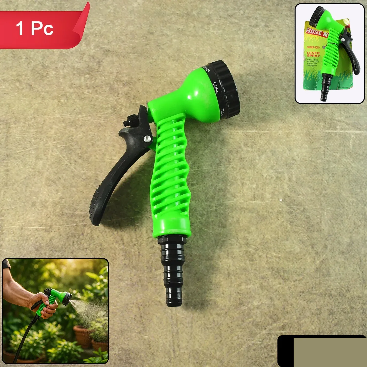 Premium Garden Hose Spray Nozzle – Multi-Pattern with Flow Control - Buy Online at Alikart