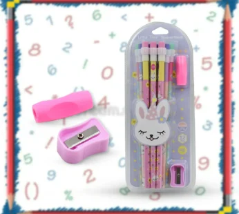 Kids Pencil Set – Cute Animal Design with Sharpener & Eraser | InkGlow