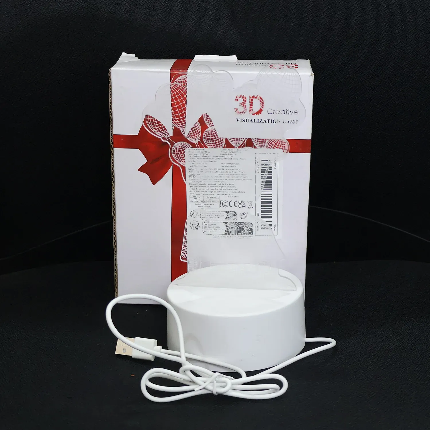 3D Illusion LED Night Lamp with House & Balloons Design - Detailed Feature View 6