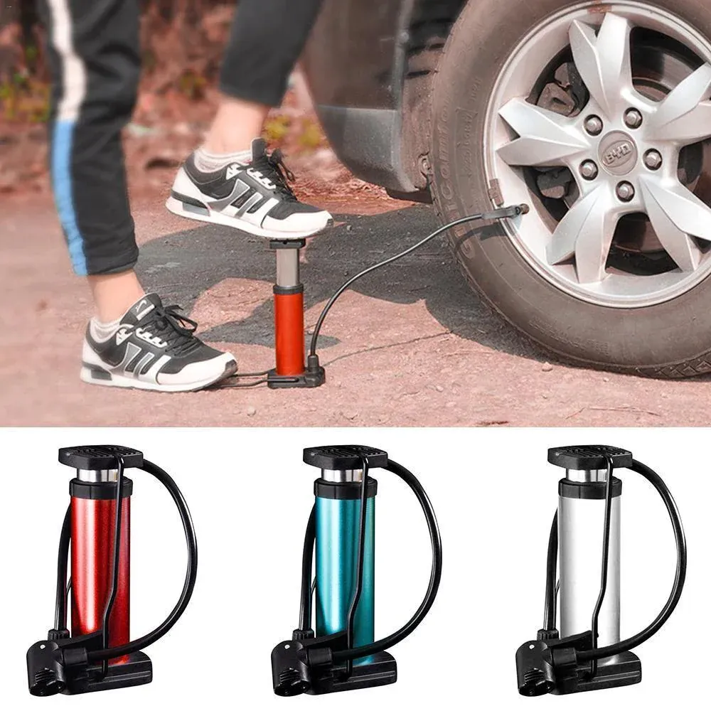 Premium Portable Mini Foot Pump for Bicycle, Bike & Car - Up to 120 PSI - Buy Online at Alikart