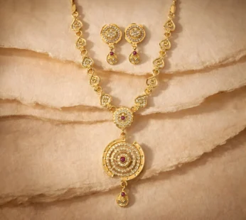 Elegant Queen Inspired Necklace Set with Royal Design for Women Festive Wear