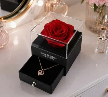 Eternal Rose Gift Box with Necklace – Romantic Decor & Jewelry