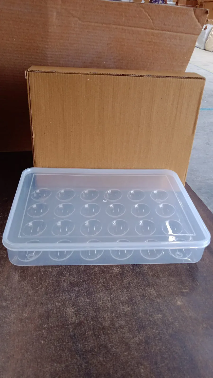 Plastic Egg Storage Container – Clear 24-Grid Fridge Organizer - Detailed Feature View 6