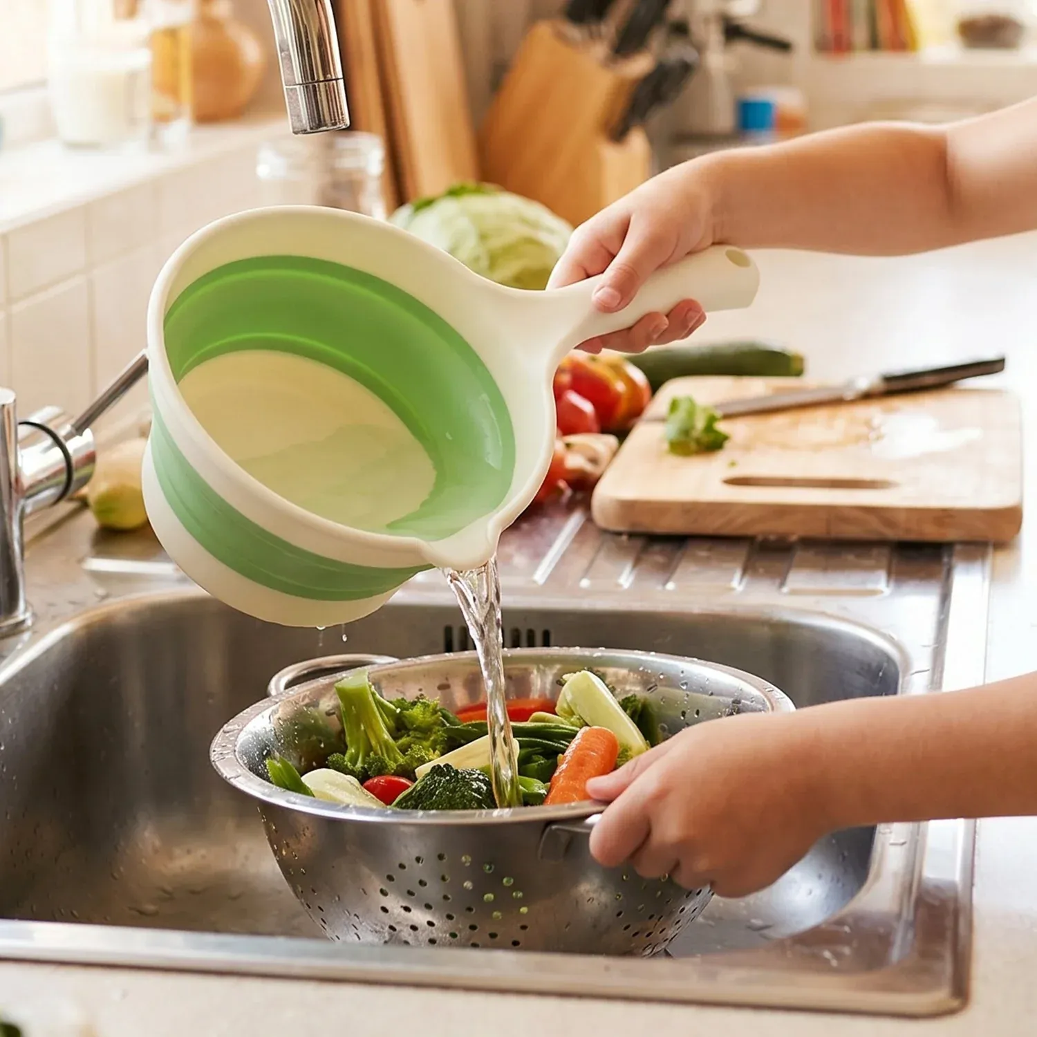 Foldable Water Dipper – Space-Saving, Easy Pouring & Versatile - Detailed Feature View 6