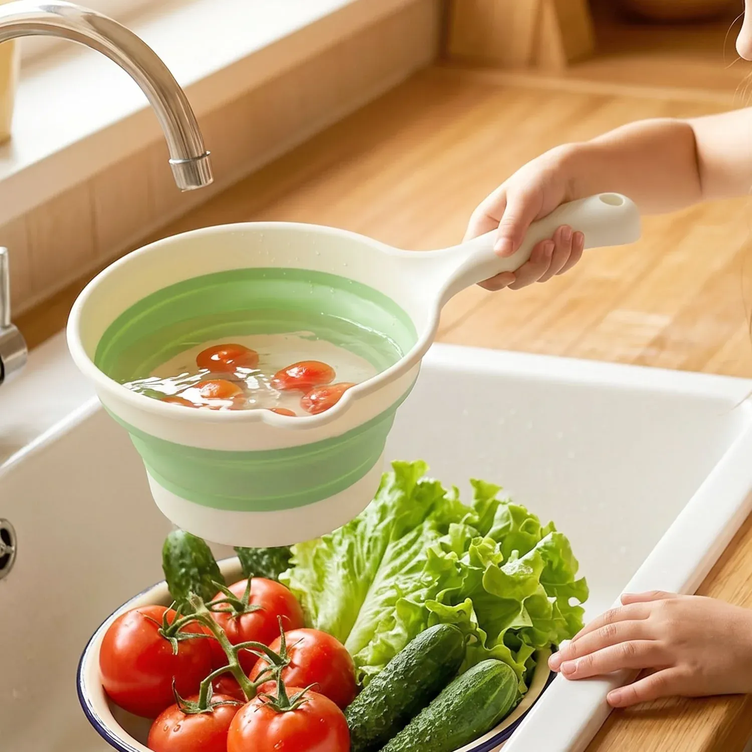 Foldable Water Dipper – Space-Saving, Easy Pouring & Versatile - Detailed Feature View 7