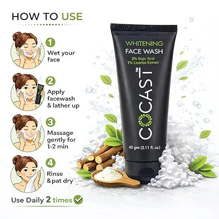 Cocast Whitening Face Wash for Radiant & Clear Skin (60 gm) - Detailed Feature View 4