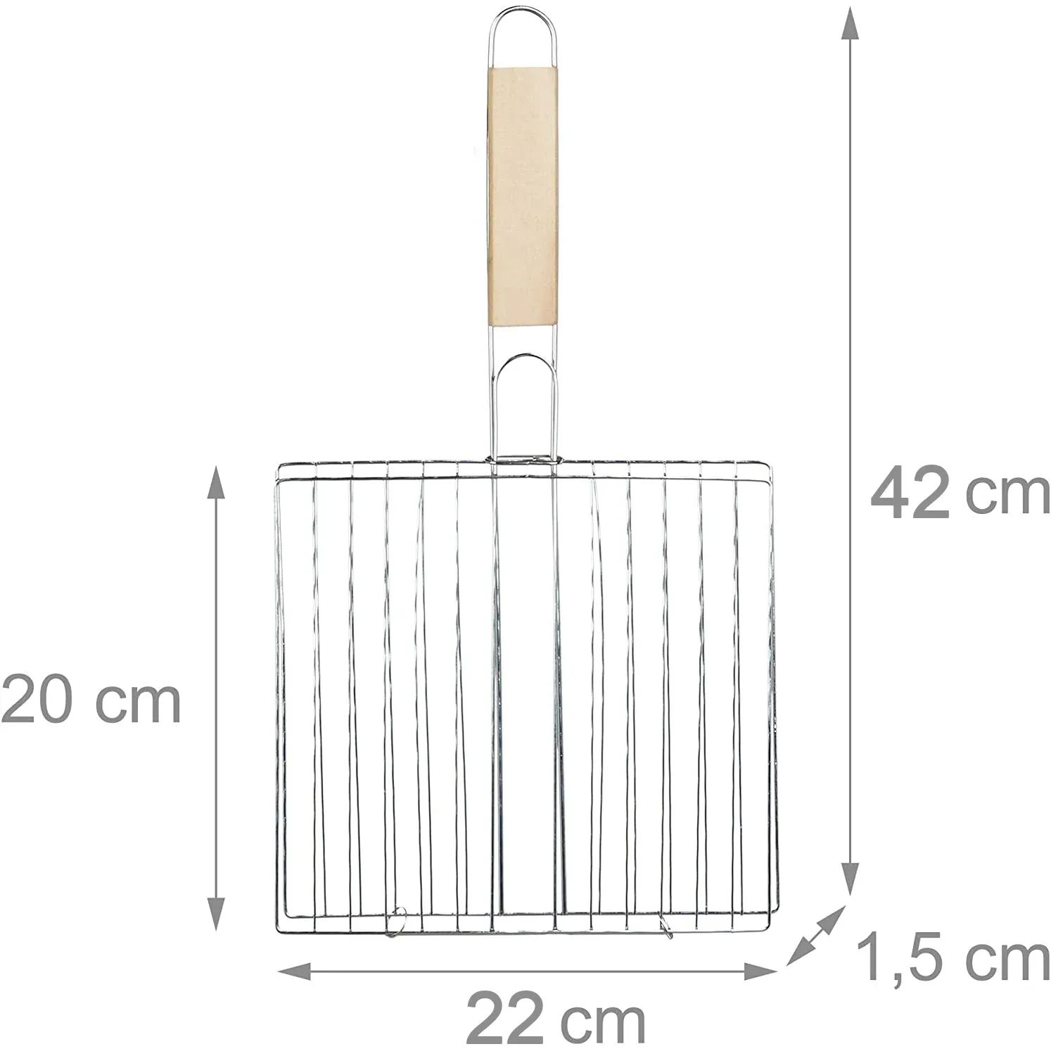 Barbecue Grill – Foldable, Non-Stick with Wooden Handle | CookAura - Detailed Feature View 6