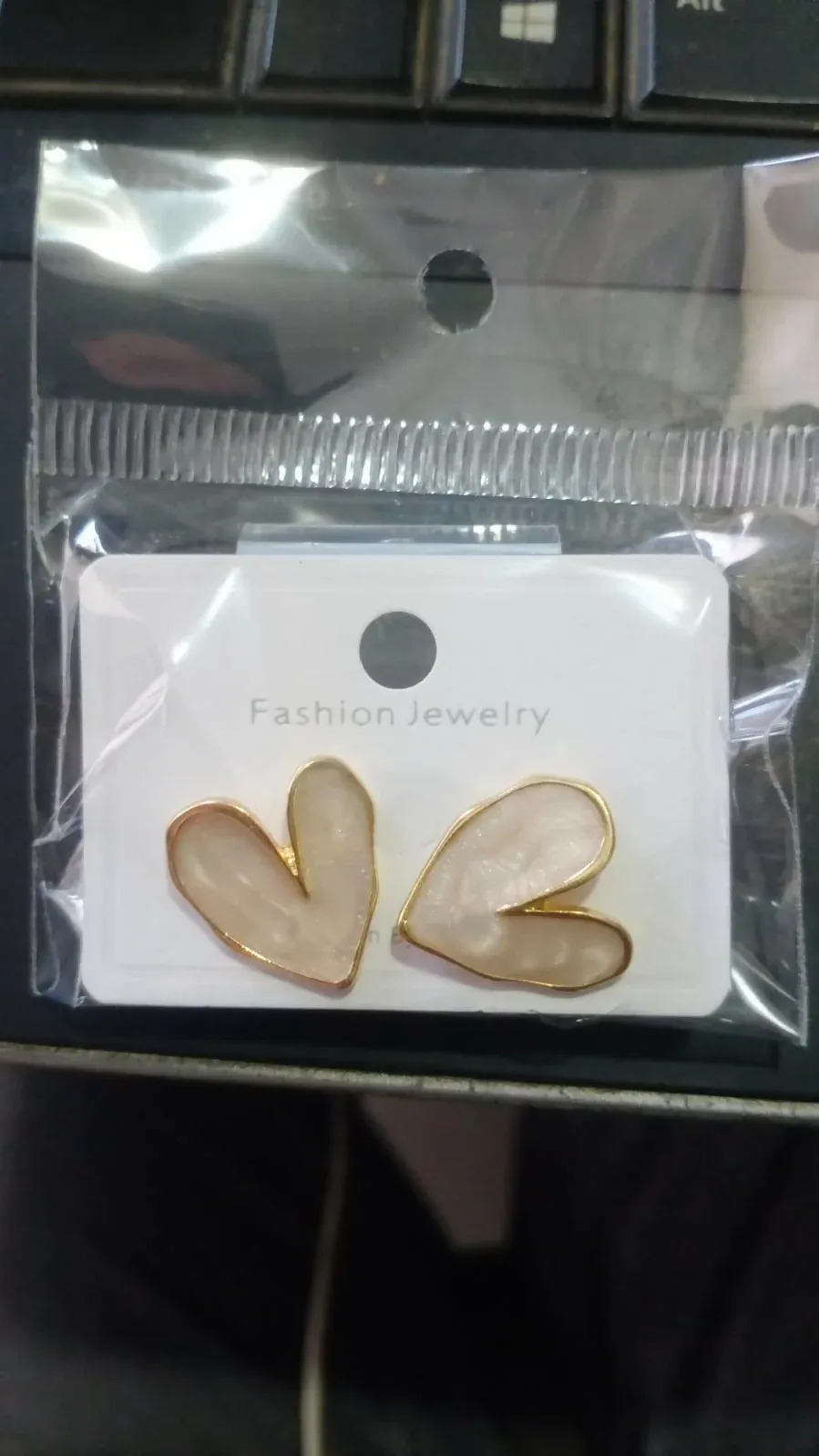 Elegant Pearl Heart Stud Earrings for Women Gold-Toned Minimal Earrings. - Detailed Feature View 5