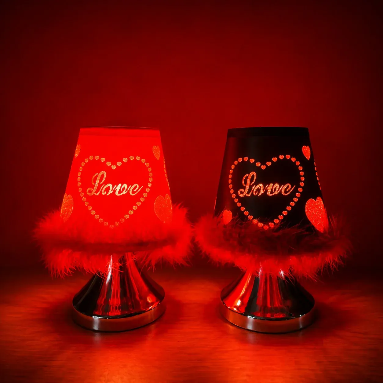 Love Heart LED Table Lamp for Bedroom and Romantic Home Decor (Color may vary 1 PC) - Detailed Feature View 2