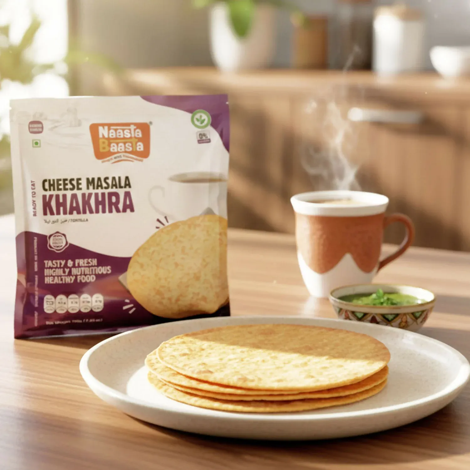 Premium Naasta Baasta Cheese Masala Khakhra – Crispy Ready to Eat Cheese Flavoured Snack (200 Gm) - Buy Online at Alikart