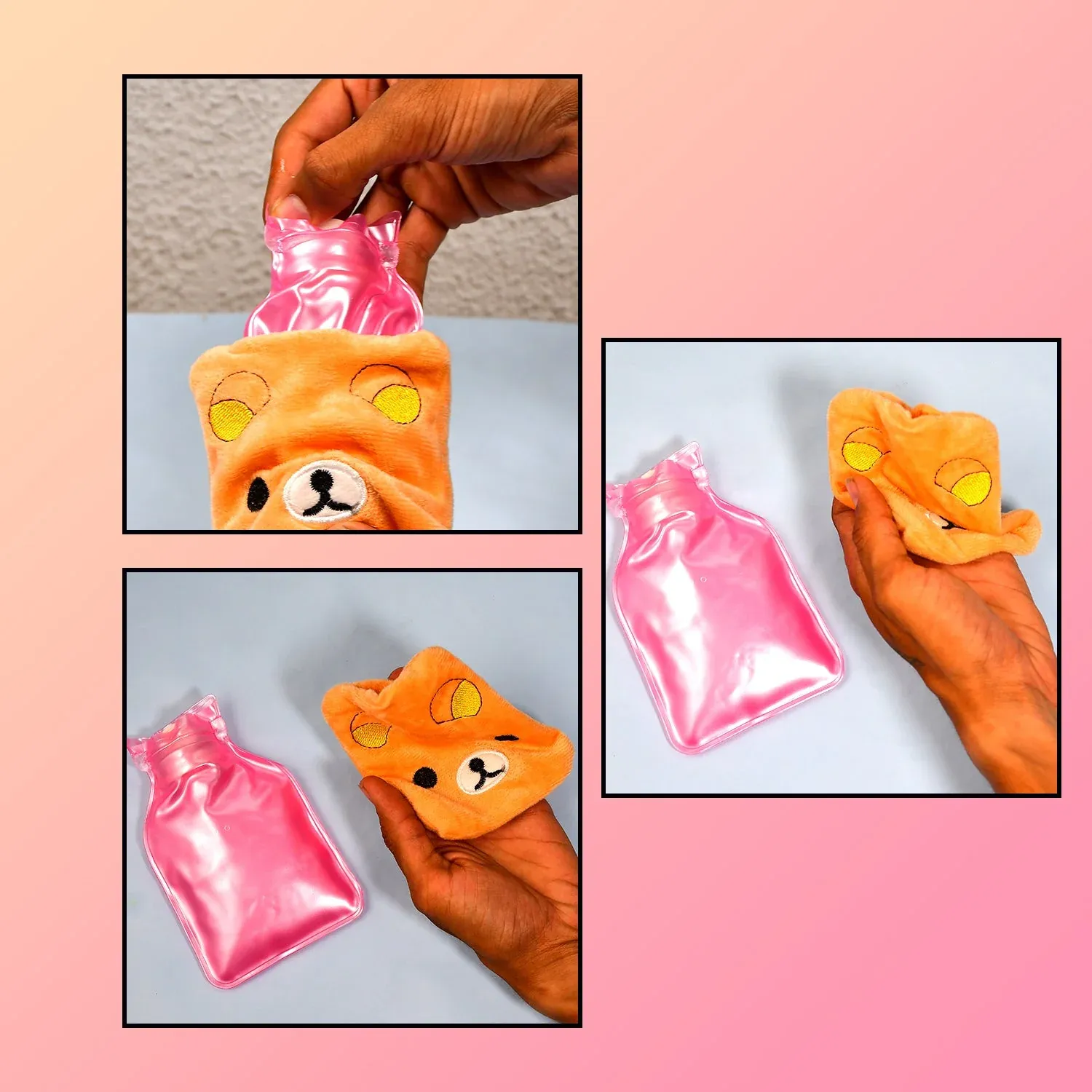 Hot Water Bag for Pain Relief – Soft Cover & Portable Design - Detailed Feature View 2