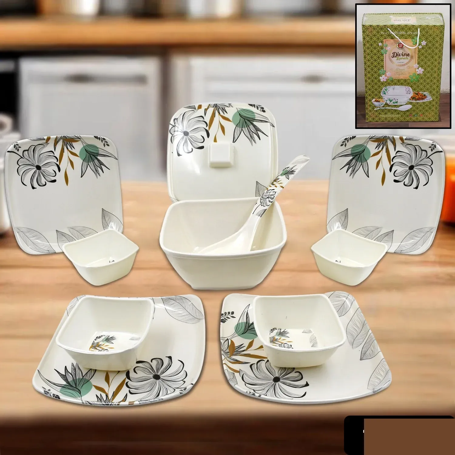 Plastic Dinner Set – 11-Piece Food-Grade Tableware | Jiaqi - Detailed Feature View 1