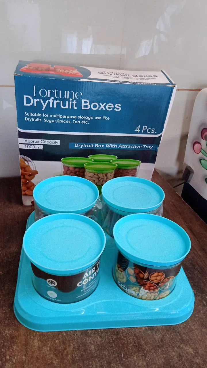 Mukhwas Dani Set – Airtight 4 Pc Jars with Stylish Tray | Organivo - Detailed Feature View 8