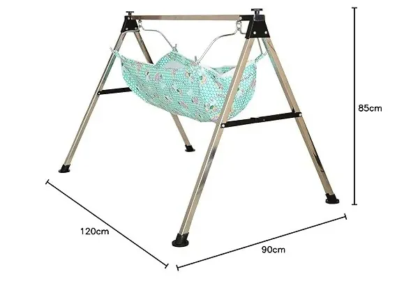 ComfortNest Baby Hammock Cradle with Foldable Stainless Steel Stand - 5 kg - Detailed Feature View 5