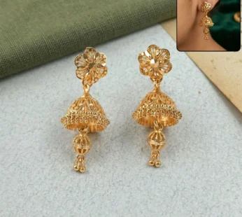 Royal Traditional Gold Jhumka Earrings for Wedding & Party Wear