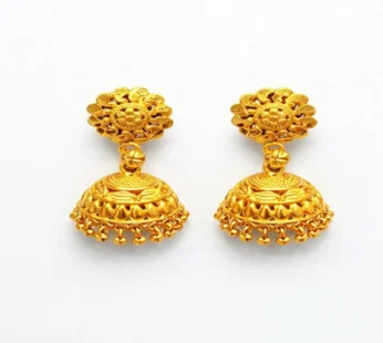Traditional Gold Plated Jhumka Earrings for Women