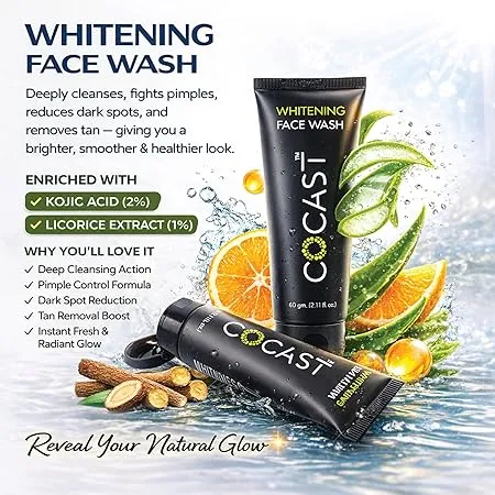 Cocast Whitening Face Wash for Radiant & Clear Skin (60 gm) - Detailed Feature View 5