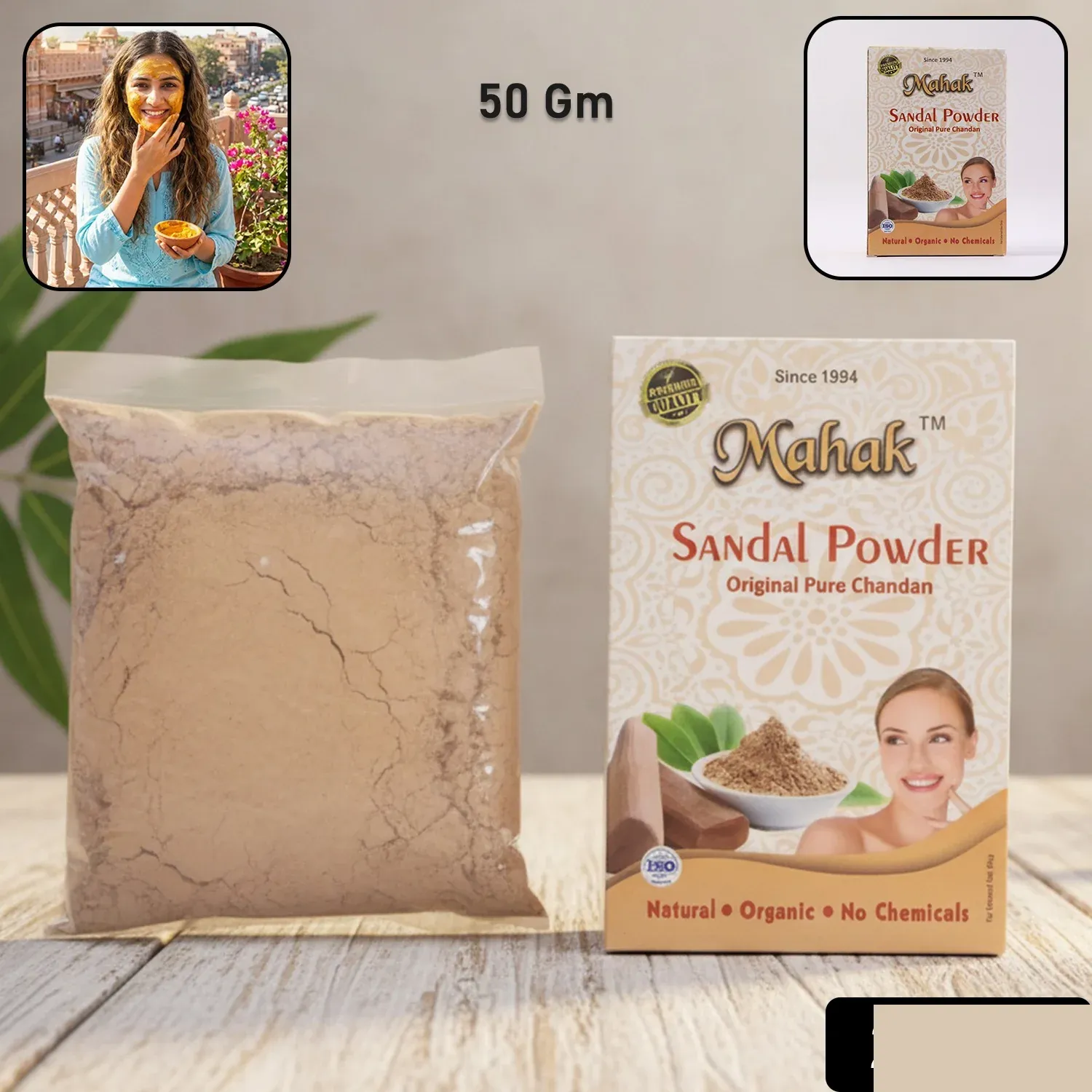 Premium Natural Sandalwood Powder for Face Care – 50 gm - Buy Online at Alikart