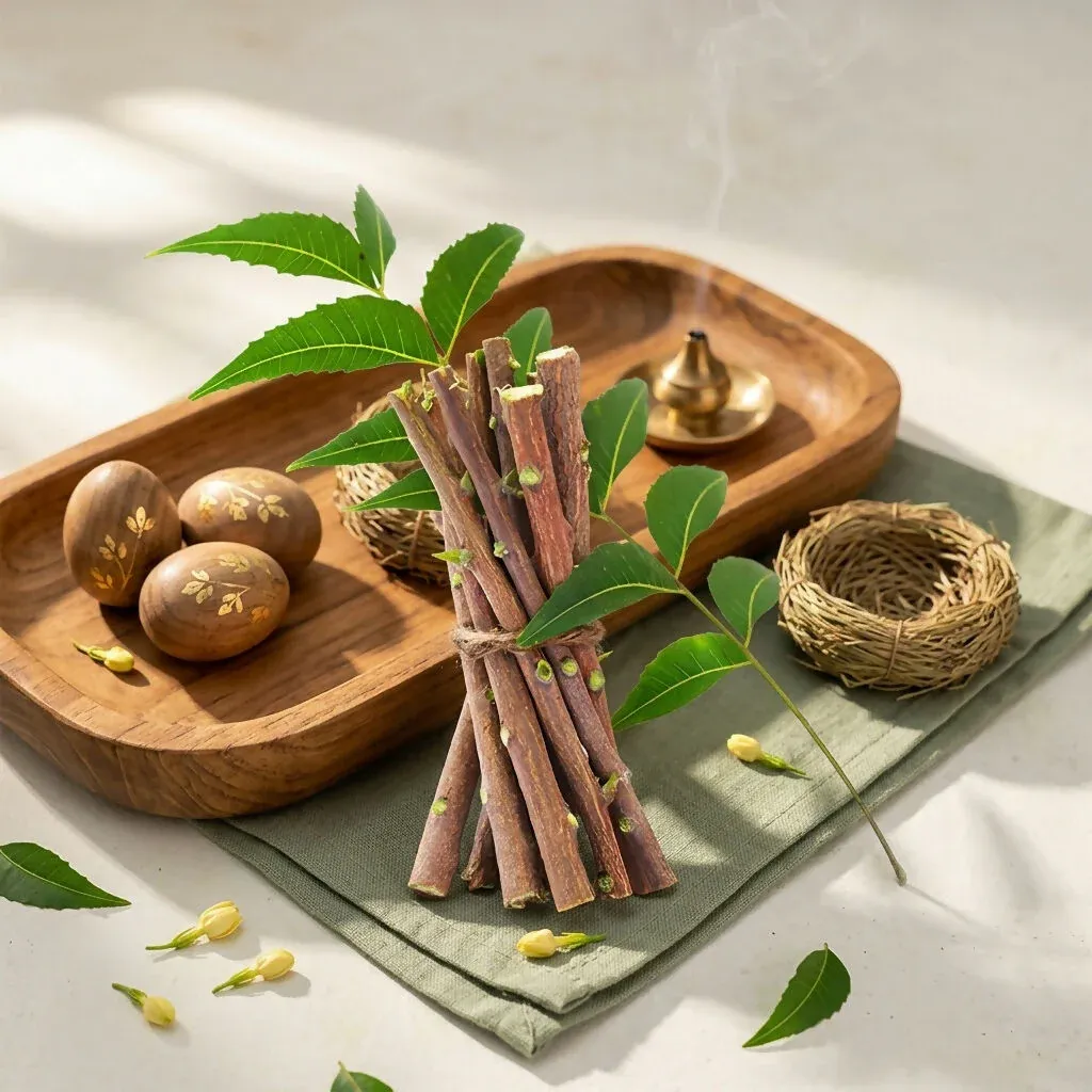 Organic Neem Datun Sticks Natural Herbal Toothbrush, 12 pcs - Detailed Feature View 1