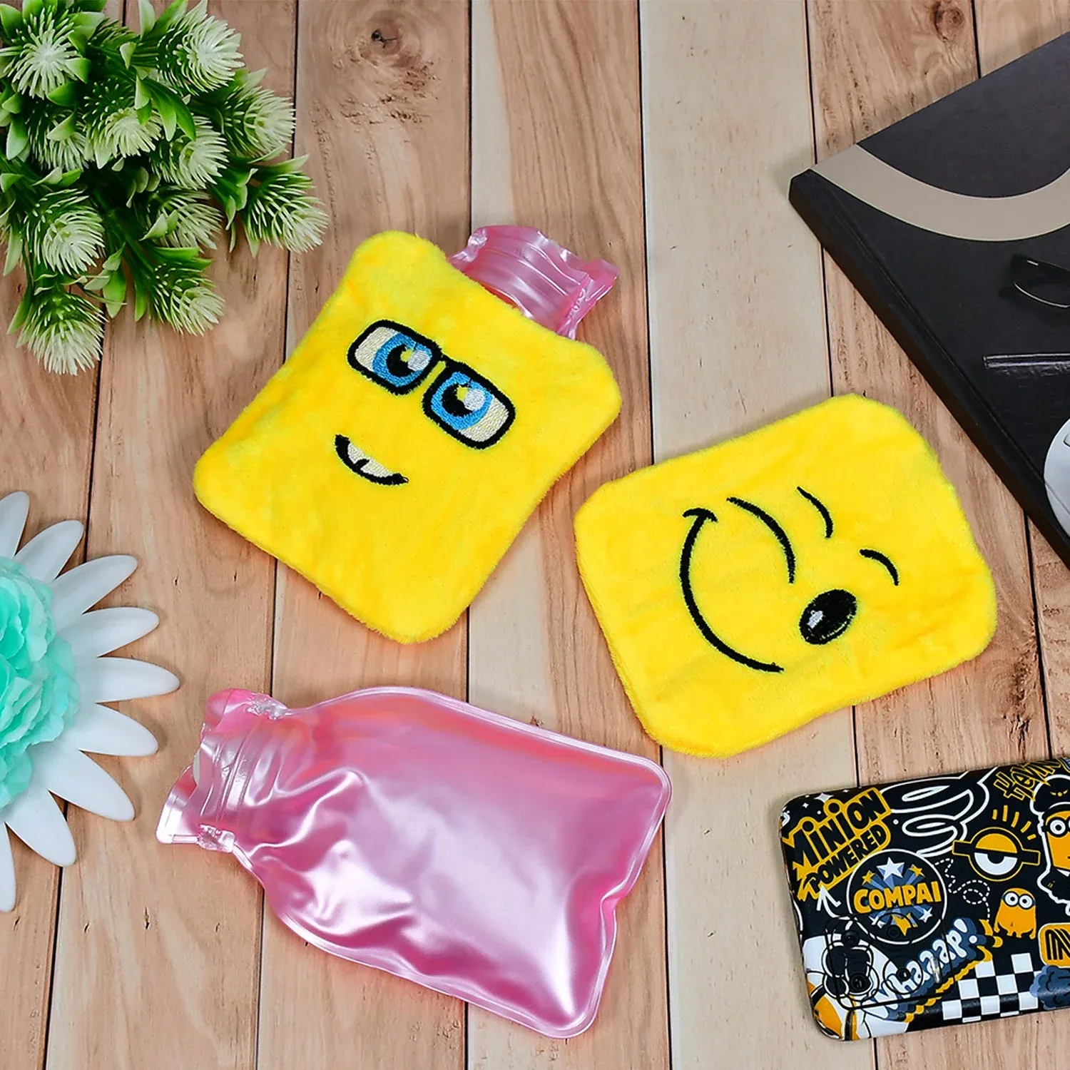 Mini Hot Water Bag – Emoji Design for Pain Relief | XcelCraft - Detailed Feature View 1