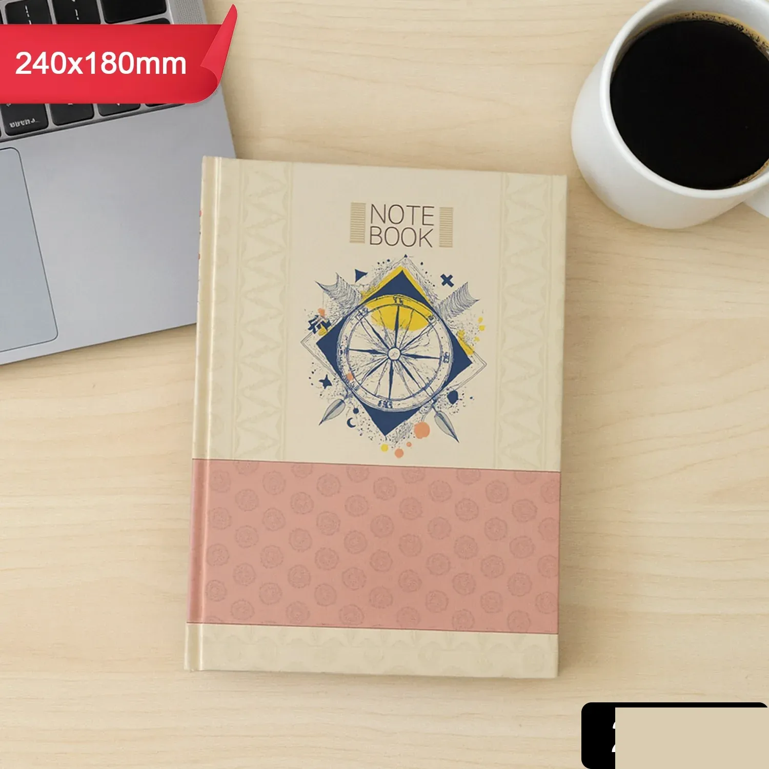 Hardbound Diary & Notebook – 100 Pages, 240x180mm - Detailed Feature View 1